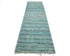 10 Feet Moroccan Blue Hand Woven Wool Runner Rug